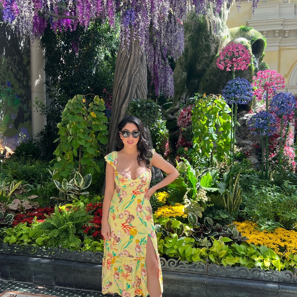 Yellow Dress with Crisscross Straps